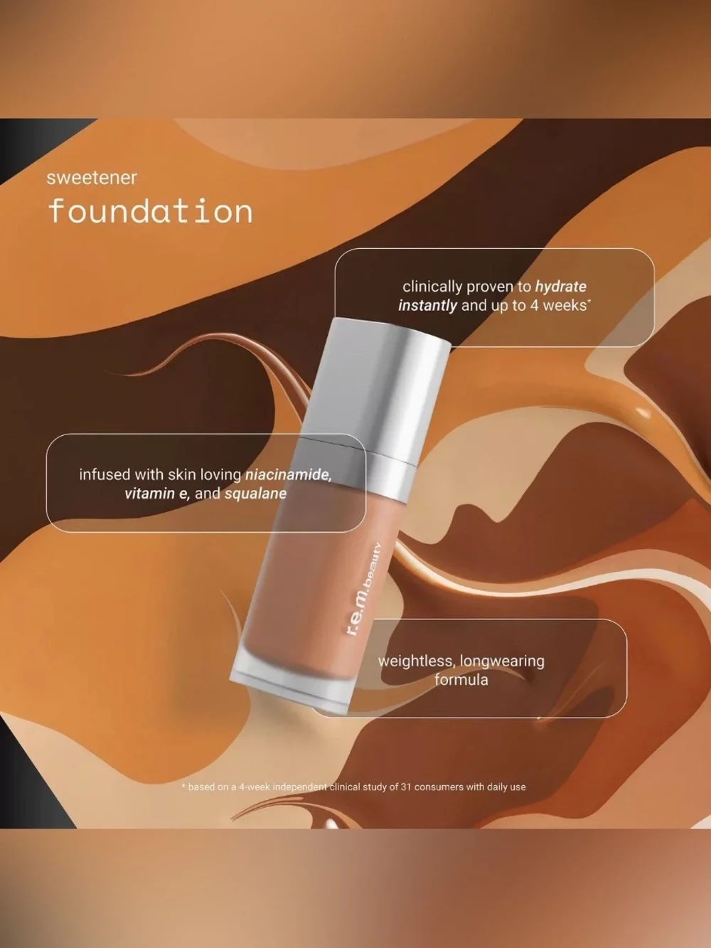 r.e.m. Beauty Sweetener Liquid Foundation - medium 2 Neutral Full Size 30ml